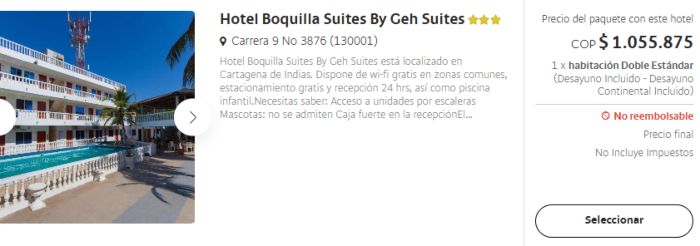hotel boquilla suites viajes bancolombia
